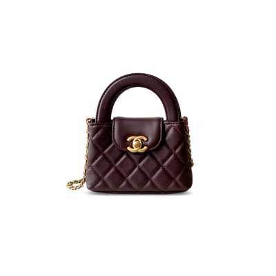 CHANEL KELLY NANO SHOPPING BAG LAMBSKIN AS3435 (12.5*8.3*4cm)